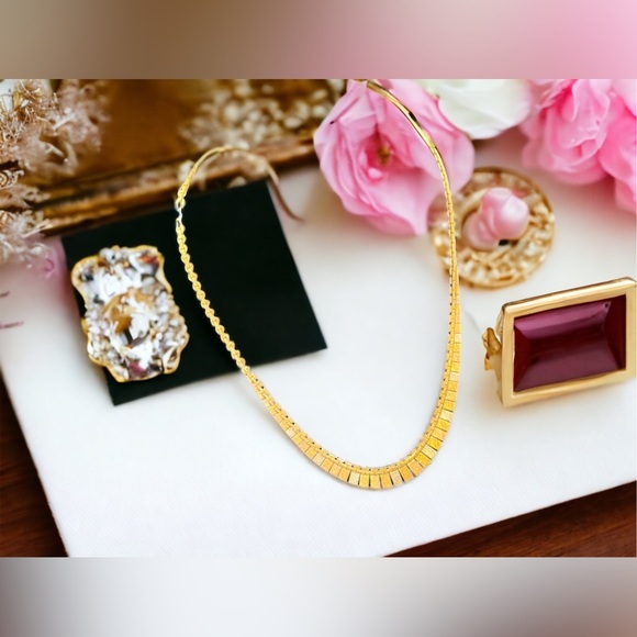 Vintage 14K Solid Gold Heavy Tricolor Cleopatra necklace Heavy’ Italy - Picture 2 of 16